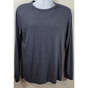 32 Degree Blue Heathered Crew Neck Weatherproof Shirt Medium Lightweight Stretch